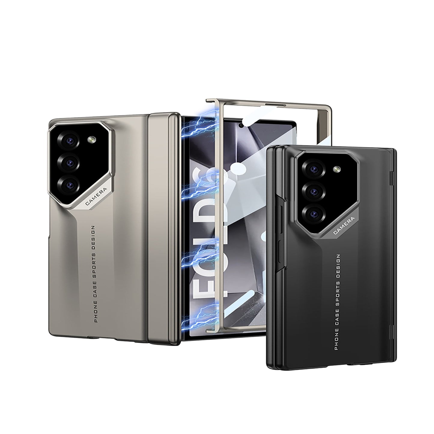Stylish Magnetic Folding Shaft Supercar for Samsung Galaxy Z Fold Series