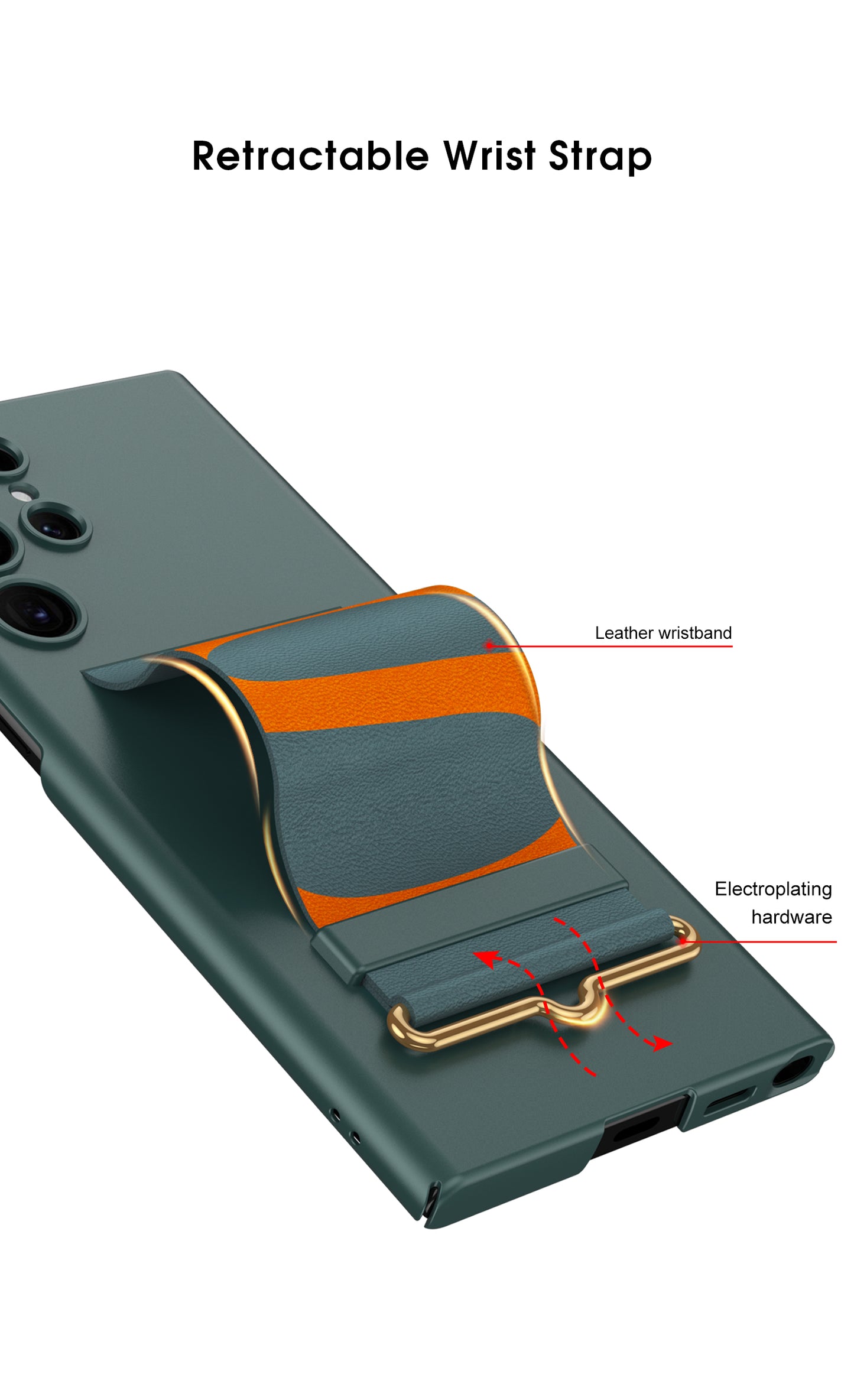 Luxury Samsung Galaxy S22 Ultra Wrist Strap Case