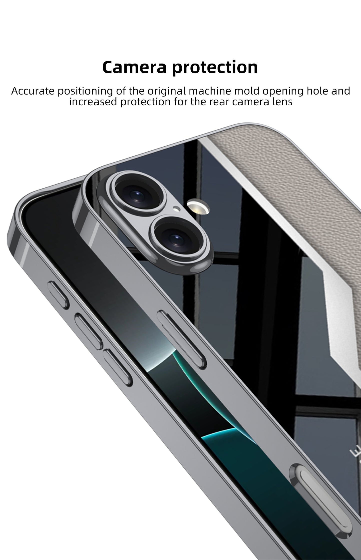 Electroplating Plain Leather Cover for I Phone