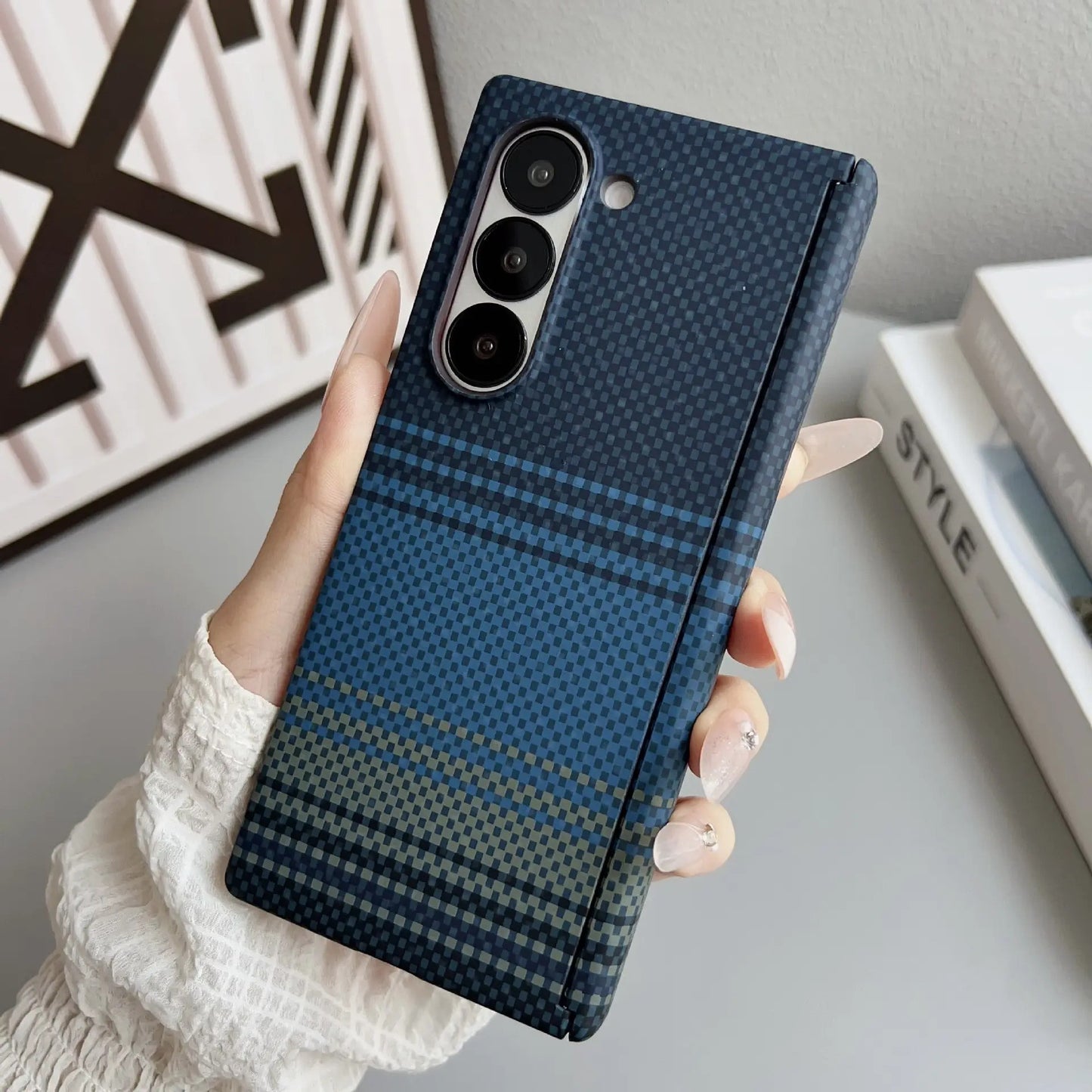 Real Carbon Fiber Aramid Case for Samsung Z Fold 6 & Fold 7