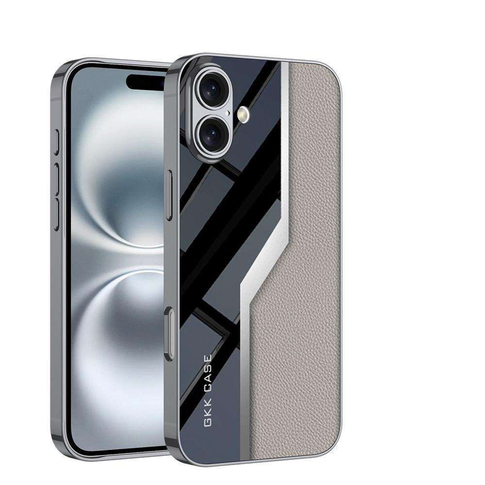 Electroplating Plain Leather Cover for I Phone