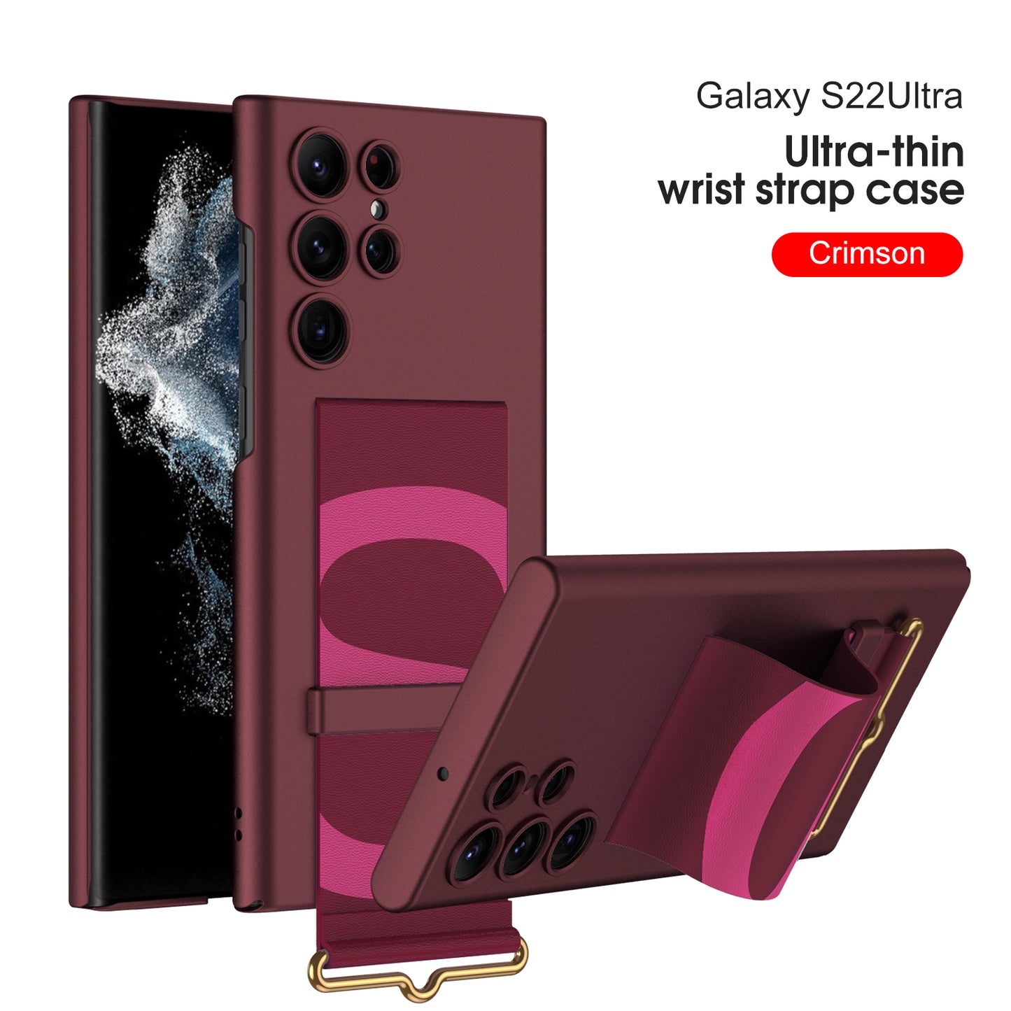 Luxury Samsung Galaxy S22 Ultra Wrist Strap Case