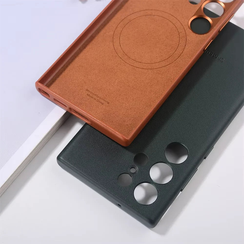 Luxury Leather Case for Samsung – Stylish Protection, Original Design