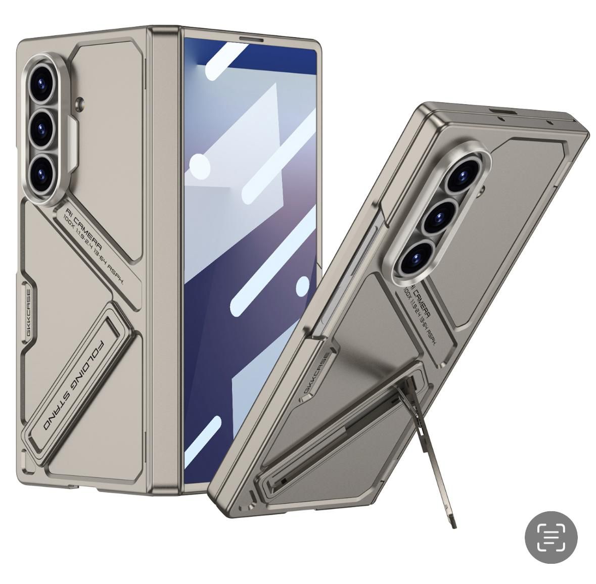 Stylish Cover with Kick Stand & Hinge Support for Samsung Galaxy Z Fold 6 & Z Fold 7