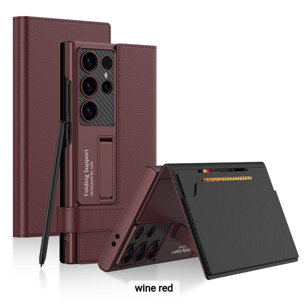 Samsung Galaxy S23/S24/S25 Ultra Flip Wallet Card Case with Kickstand