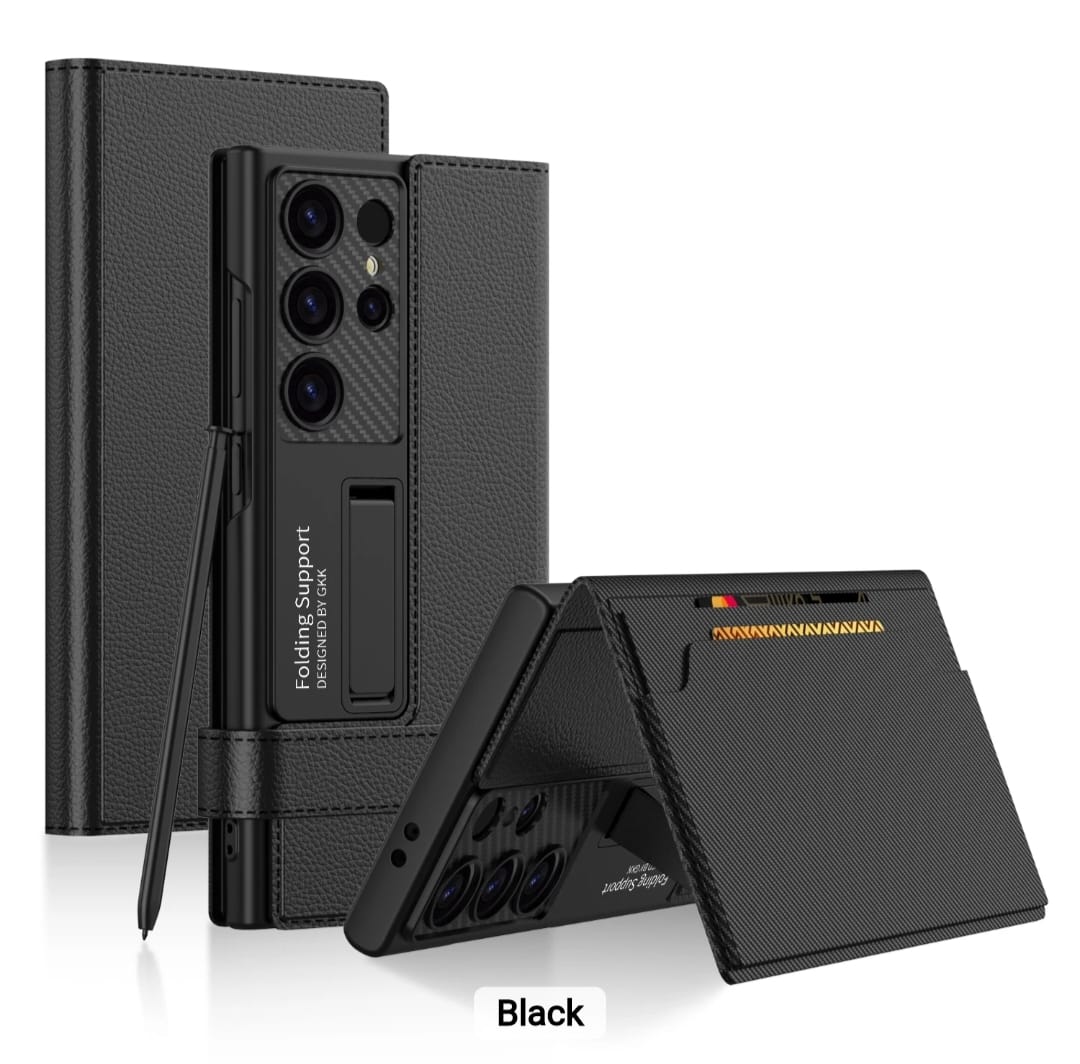 Samsung Galaxy S23/S24/S25 Ultra Flip Wallet Card Case with Kickstand