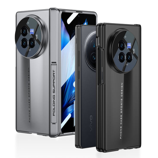 Magnetic Hinge | Ultra Thin Blade and shell | Inbuilt Kickstand Case for Vivo X Fold3 Pro | Full Body Hard Protection | Utra Thin Back Cover Case |  Front Tempered Glass Case | Polycarbonate