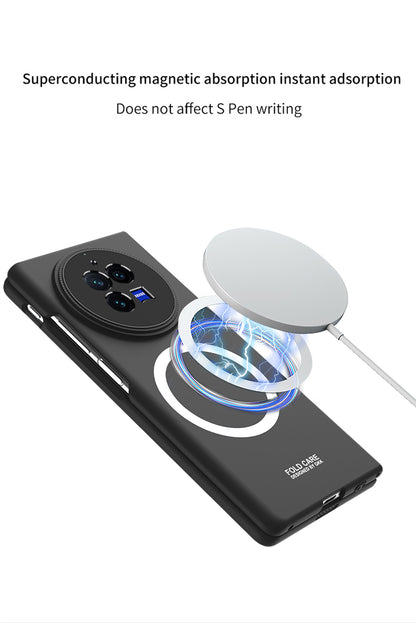 Ultra Thin Back Ring  Magsafe  Back and Front case for Vivo X Fold3 Pro | Utra Thin Back Cover Case |  Front Tempered Glass Case | Light Weight