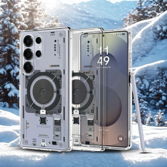 Stylish Circuit Board Magnetic Acrylic Case for Samsung - *PREMIUM*