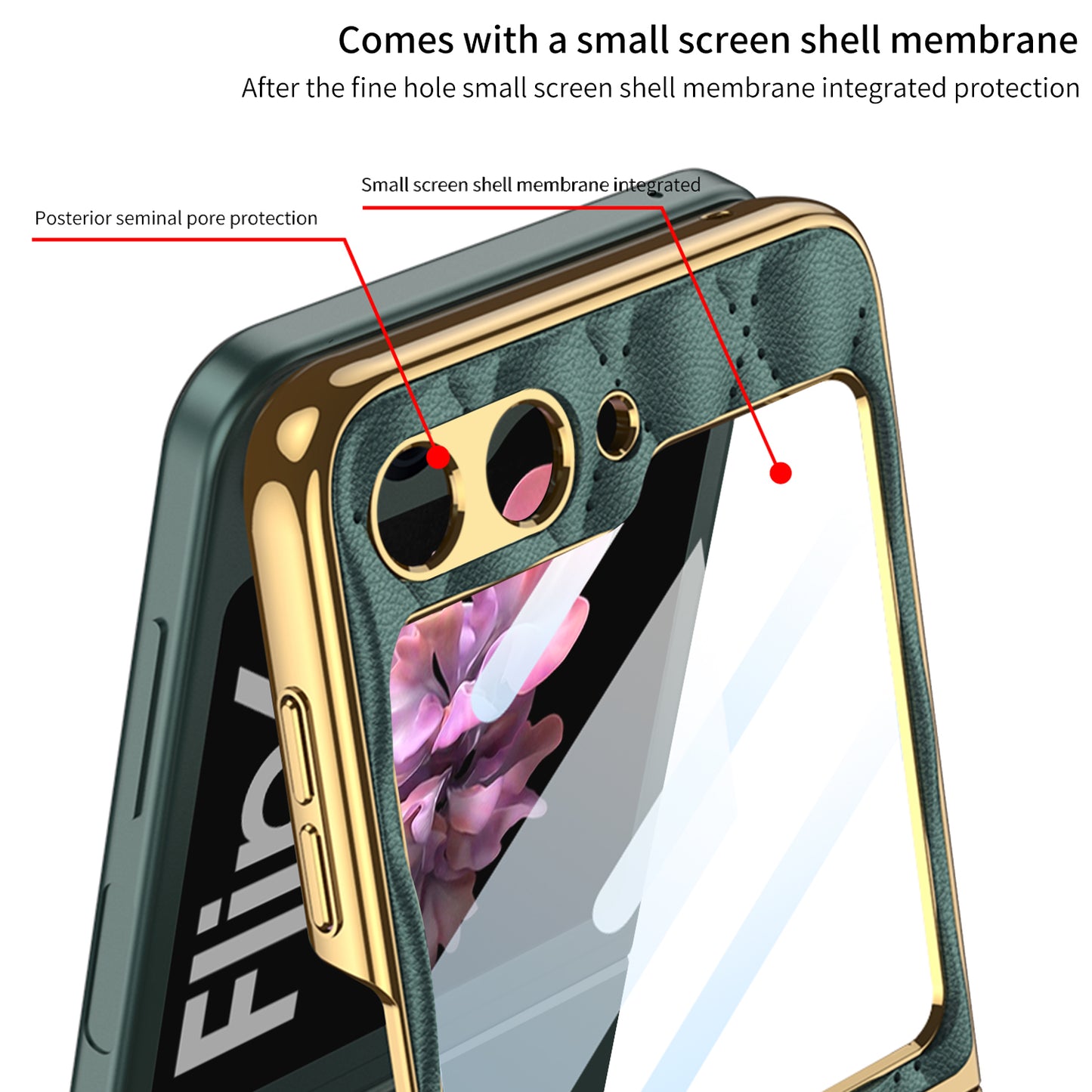 Electroplating Leather Ring Rhombus Stylish Cover for Samsung Galaxy Z Flip Series