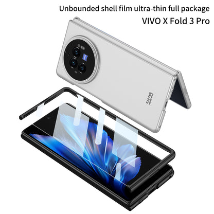 Ultra Thin Case for Vivo X Fold3 Pro | Full Body Hard Protection | Utra Thin Back Cover Case |  Front Tempered Glass Case |