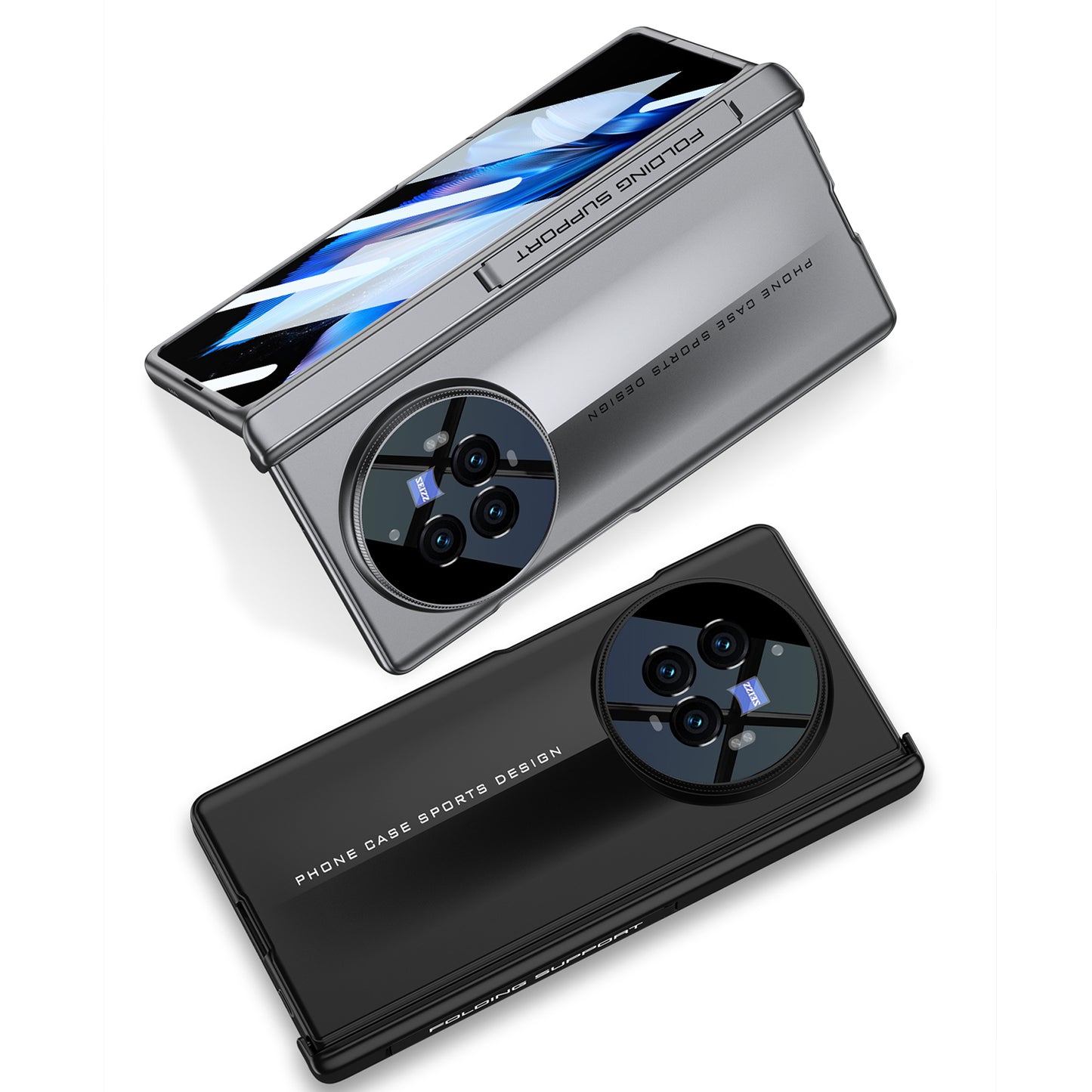 Magnetic Hinge | Ultra Thin Blade and shell | Inbuilt Kickstand Case for Vivo X Fold3 Pro | Full Body Hard Protection | Utra Thin Back Cover Case |  Front Tempered Glass Case | Polycarbonate