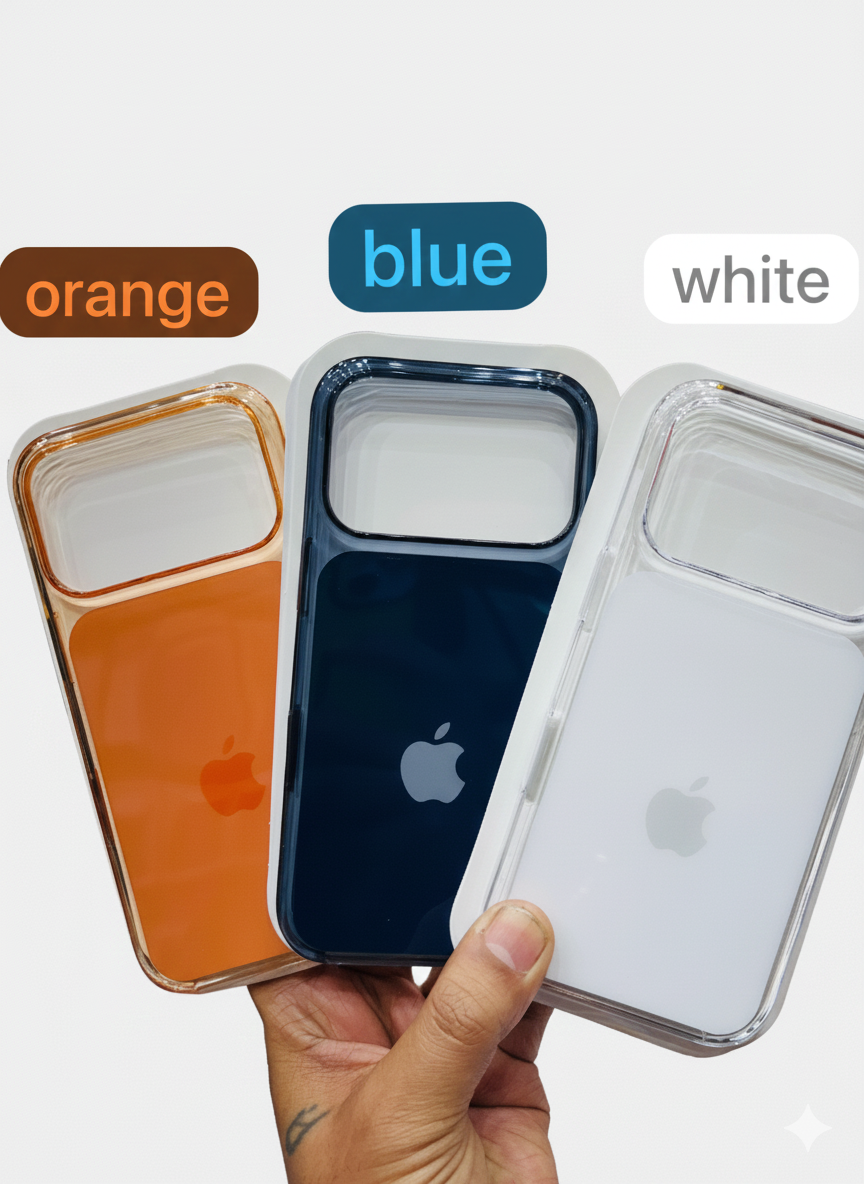 Crystal Clear IC MagSafe Case with camera button for iPhone 17 Series (Apple Logo)