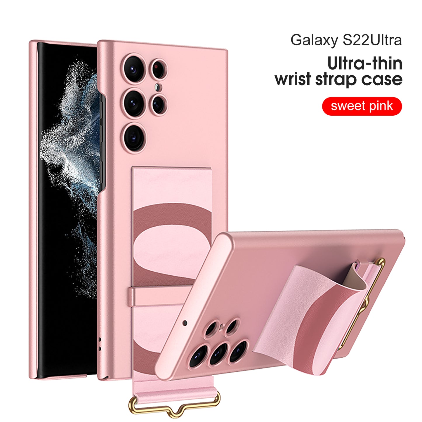 Luxury Samsung Galaxy S22 Ultra Wrist Strap Case