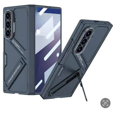 Stylish Cover with  Kick Stand & Hinge Support for Samsung Galaxy Z Fold 6 & Z Fold 7
