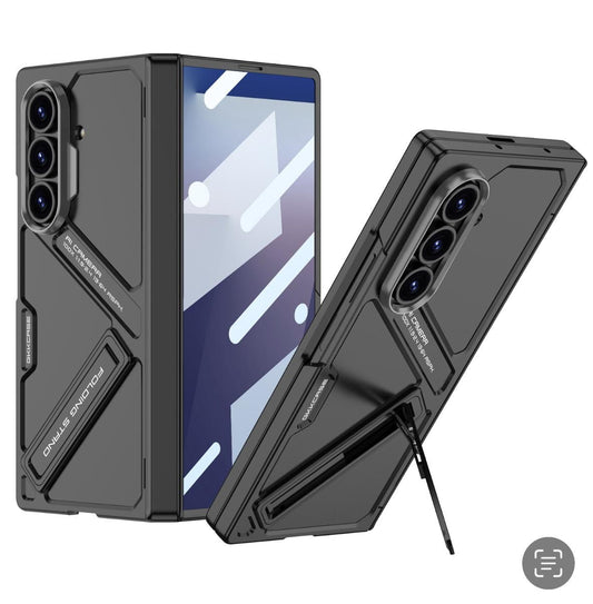 Stylish Cover with  Kick Stand & Hinge Support for Samsung Galaxy Z Fold 6 & Z Fold 7